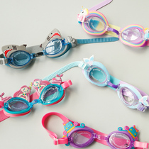 High cost-effective export European and American children swimming goggles anti-fog cartoon boys and girls children learn to swim cute ins