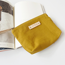 sobag day series zipped canvas mobile phone zero wallet woman ginger yellow makeup bag pure cotton lins art hand hold wallet