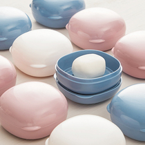 Punch-free soap box portable simple toilet drain creative plastic soap box bathroom rack soap rack