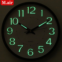 Luminous wall clock living room silent clock home Modern simple atmosphere creative hanging watch clock Wall quartz clock