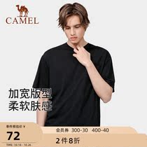 Camel outdoor quick-drying T-shirt 2021 summer new refreshing breathable round neck loose short sleeve sports coat mens tide