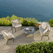 Outdoor Furniture Rattan Sofa Bookable SUNNY ROOM VILLA BALCONY ENTRY GARDEN MINIMA MODERN LEISURE CHAIR TABLE AND CHAIRS