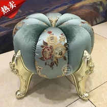Eurostyle shoe changing stool Makeup Stool New Vintage Dresden Sofa Stool solid wood round stool Pumpkin Stool Short Stool