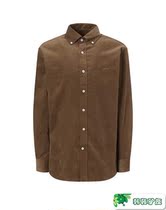 DAKS High-end mens clothing Korea 21 winter corduro cotton pure cotton casual shirt DMSH1D307 I2 milk