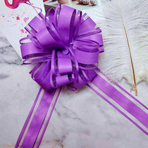 Large snow gauze hand flower wedding team car door decoration bow ribbon gift box packaging ribbon flower ball draw
