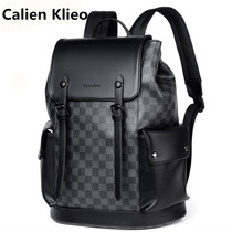 OICK mens double shoulder backpack European and American fashion travel bag outdoor tourist backpack business tide cards big capacity bag