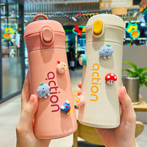  High-value thermos cup 304 stainless steel water cup girl cute student portable simple ins wind net red cup