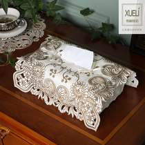 Paper towel set table towel paper draw set pastoral fabric full of embroidery light luxury Nordic American Chinese style multi-color