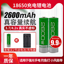 Sen Ke 18650 rechargeable lithium ion battery 2600mAh theater radio flashlight audio battery 4 2V