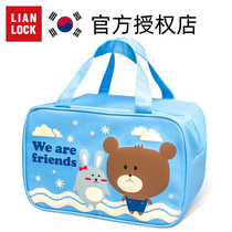 South Korea United buckle Primary School students heat preservation lunch box bag lunch bag waterproof handbag bag student bag Hand bag thickened