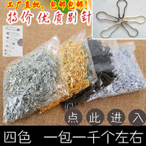 Metal gourd old-fashioned gold silver black color clothing store size pin buckle tag safety pin