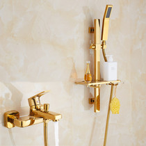 Full copper bath triple hot and cold tap toilet shower mixed water valve Easy shower head suit bath