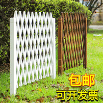 Anti-corrosion ground wooden fence pastoral garden garden courtyard guardrail flower bed Lawn Park wooden fence telescopic climbing vine flower