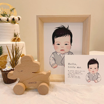 Tree painting Fetal hair painting Baby avatar Custom baby seal pen Newborn full moon diy 100 days anniversary