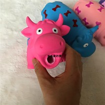 Export US small and medium large latex dog rhino pronunciation play call toy dog