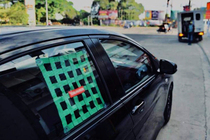 Japan JDM interior pendant car modification car racing net glass window shade roll window style sun cloth