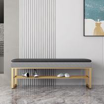 Shoe change stool shoe cabinet home door light luxury shoe stool can sit shoe rack houndstooth iron Nordic bed tail stool