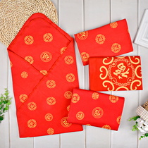 Four seasons newborn baby scarf newborn baby swaddling single gauze delivery room red cotton cloth full moon 100 days