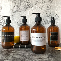 ins plastic bottle bath bottle Lotion bottle Nordic shampoo shower gel empty bottle round Press bottle