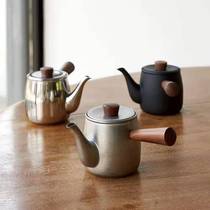 Japanese-made Miyazaki Manufacturing Stainless Steel Japanese Single-brewed tea maker with filter screen small teapot tea set