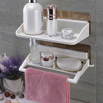 Shuangqing soap box suction cup wall hanging soap box creative drain soap rack bathroom rack washing table storage