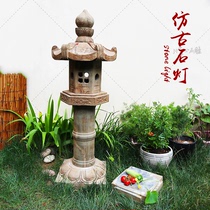 Stone lamp courtyard Japanese Zen dry landscape antique bluestone headlamp garden calcium carbide lamp indoor and outdoor stone lantern