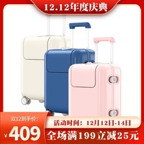 90 points childrens trolley case Xiaomi rice rabbit suitcase with 17-inch spring and autumn boarding suitcase front open cover for men and women