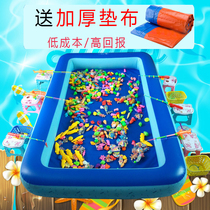 Children Fishing Toy Pool Suit Magnetic Square Pendulum Stall Inflatable Large Baby Bailing Play Water Thickened Stall