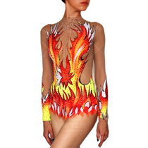 Zhuobao custom pattern gymnastics clothing rhythmic gymnastics competitive clothing children adult womens skirt K14