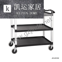 New multi-purpose three-layer trolley hotel dining car plastic three-layer service car collection and delivery cart