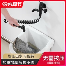 Long faucet in-wall single-cooled mop pool Pier balcony splash head long neck full copper faucet with spray gun