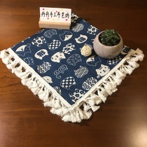Cotton and linen square towel computer printer anti-dust cloth bedside table dust cover refrigerator cover cloth microwave oven cover cloth