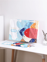 Desktop cartoon computer set all-in-one monitor keyboard dust cover cloth two-piece simple boy Computer cover