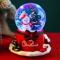 Christmas Crystal Ball Music Box Music Box Snow Christmas Eve Old Man Decoration Ornaments for Girlfriends Children Gifts