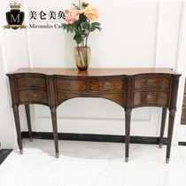 Mei-lun furniture Alexander Solid Wood Shuttle Jane European Sofa Backs Several Hall Cabinets English Curved Front Cabinet