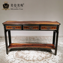 Megalon beautiful furniture Alexander sofa back several European-style goddess copper piece inlaid villa custom high cabinet