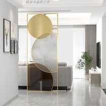  Stainless steel partition Light luxury background wall Decorative art entrance porch Changhong glass living room screen partition