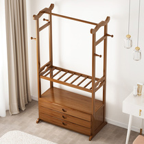 Cloakhat shelf floor Easy bedroom hanging clothes hanger cabinet drawer shelve minimalist modern Nan bamboo clothes holding frame