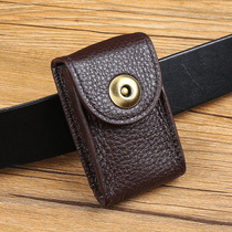 Wearing belt wearing leather belt genuine leather car key bag set waist hanging universal cow leather small bag soft leather small man brief