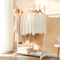 Hanging clothes rack floor bedroom household coat rack balcony drying rack cold clothes single pole indoor folding clothes rack