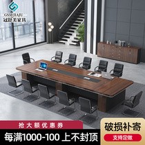 Conference table long table brief modern meeting room desk chair combination large negotiating table office furniture