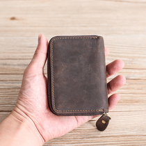 Jiucheng good product handmade card bag male leather large capacity organ multi card credit card bag female simple cowhide wallet