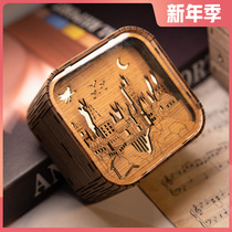 Harry Potter Hogwarts Chihiro Soup House Totoro 3D Night Light Wooden Music Box Birthday Gift Female