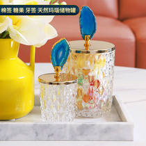 Creative home candy cans with lid living room coffee table ornaments light luxury porch storage cans desktop soft decorations