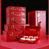 Bette box wedding box Red Dowry box gift money box wedding suitcase Bride wedding box dowry box