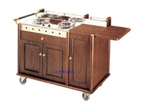 Hotel mobile service car cooking dining car double-headed cooking dining car hand push dining car abalone car gas car