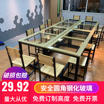 Glass Fine Art Table Painting Table Hosting Class Kindergarten Table And Chairs Painting Room Training Table Children Class Table And Chairs Handmade Table