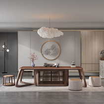 New Chinese tea table and chair combination Zen space solid wood kung fu tea table tea table office tea room furniture