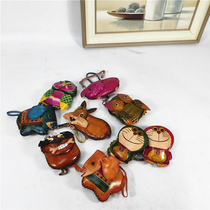 Animal cartoon coin wallet female head layer pure skin micro defects factory closed clearance tree paste leather counter