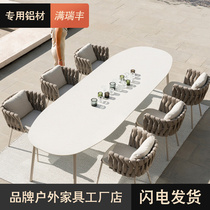 Outdoor Balcony Patio Terrace Garden Terrace Garden Villa sales Department outdoor table and chairs minimalist waterproof sunburn Rattan Furniture